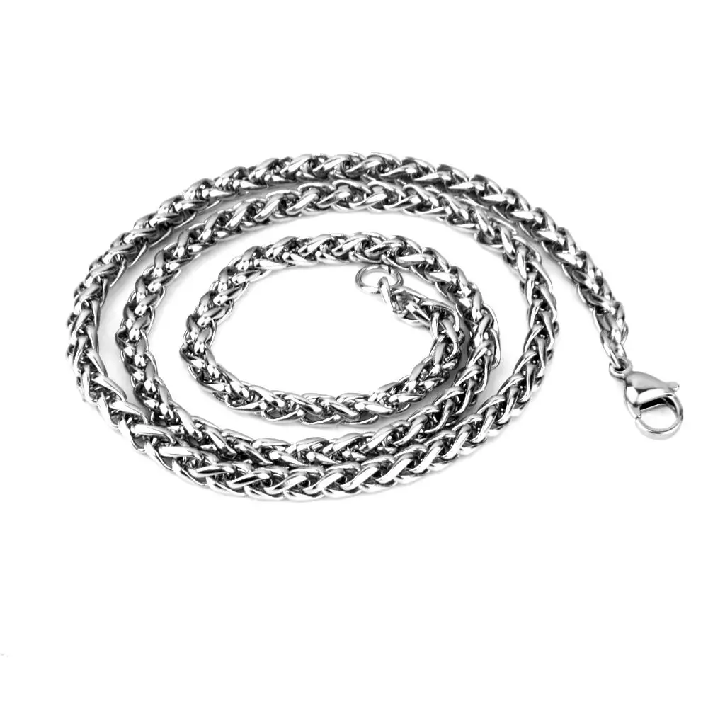 316L Stainless Steel Chain Necklace Silver Color 4mm Width Rust Resistant Long 71cm Gift for Men and Women