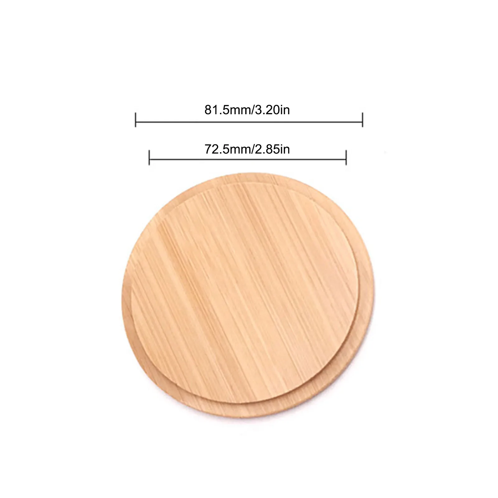 Bamboo Cup Lid Handmade Environmentally Friendly Wooden Material Reusable Durable/Lightweight Suitable For Mugs/Tea Cups