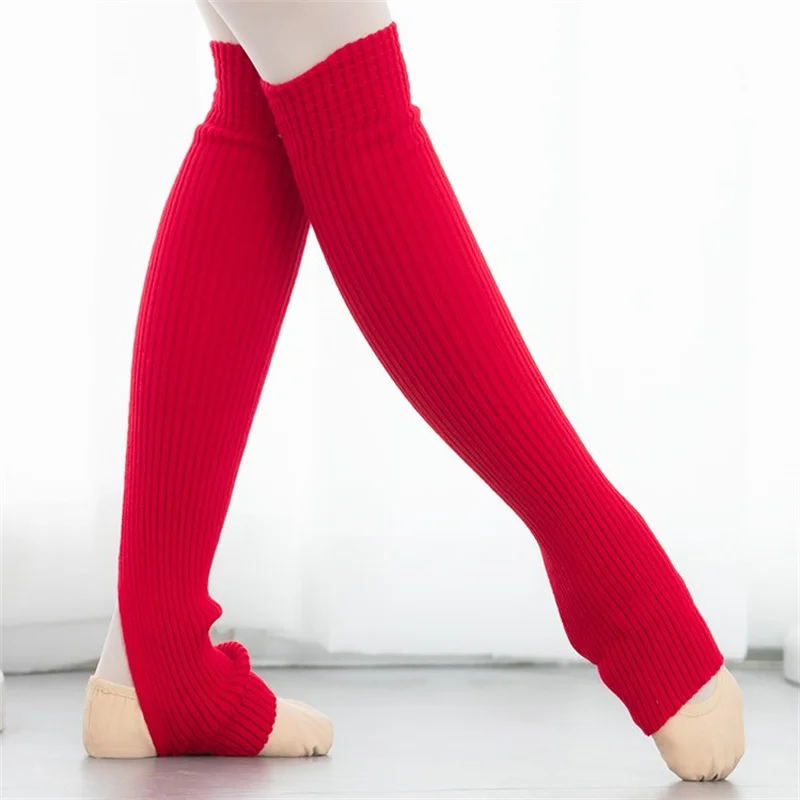 55cm Cheap Low MOQ Many Colors Stirrup Yoga Ballet Dance Girls Adult Women Leg Warmers