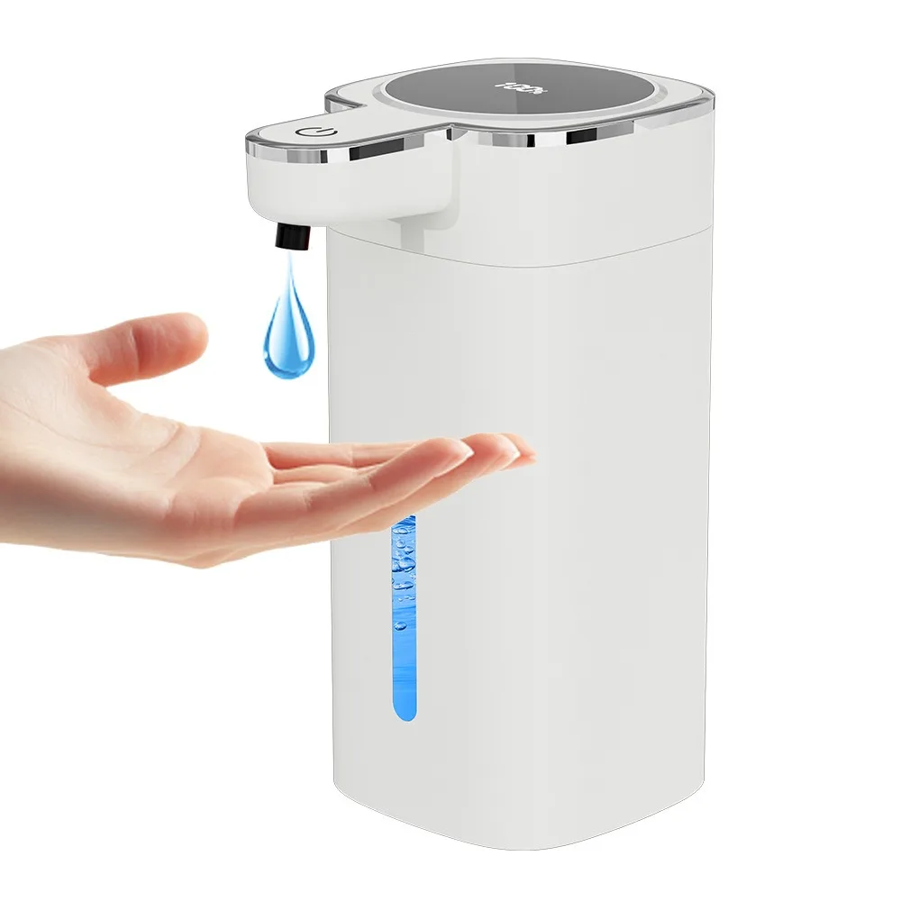 420ml Capacity Automatic Sensor Soap Dispenser USB Rechargeable Liquid/Foam Hand Sanitizer Dispenser Desktop Compatible