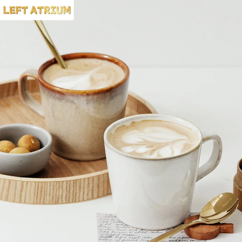 Flame-Killed Ceramic Mug Office Vintage Coffee Cup Milk Cup Breakfast Oat Cup Beverage Cups Household Tea Cups Juice Cups