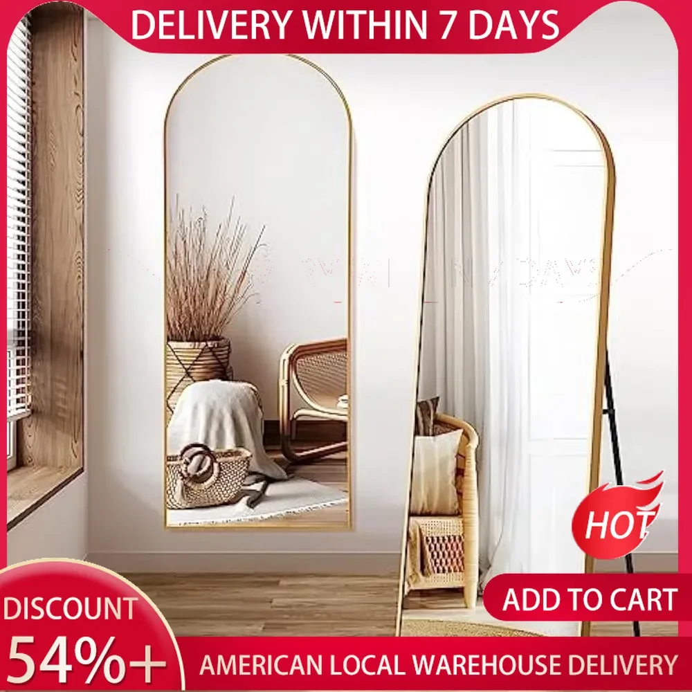 Floor Mirrors Using high-quality explosion-proof film glass High definition imaging is sturdy and durable,Suitable for bedrooms