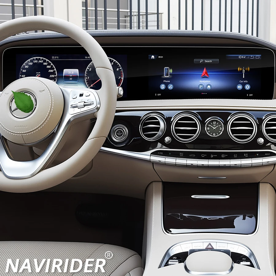 

12.3+12.3-дюймовый мультимедийный GPS-навигатор с CarPlay для Mercedes Benz S-Class Coupe C217 S63 S65 2014-2017 гг.