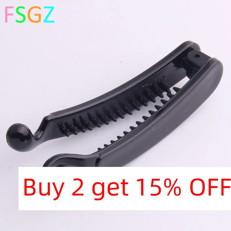 Brand French Banana Hair Clip Black Plastic Ponytail Holder Hair Pin for Lady Hairdress Beauty Tool Simple Hair Clips 2020