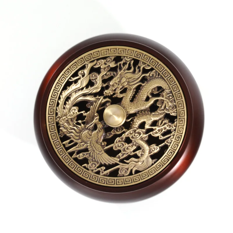 DSA Brass Incense Burner Household Indoor Agarwood Sandalwood Plate Tea Ceremony Ornament Household