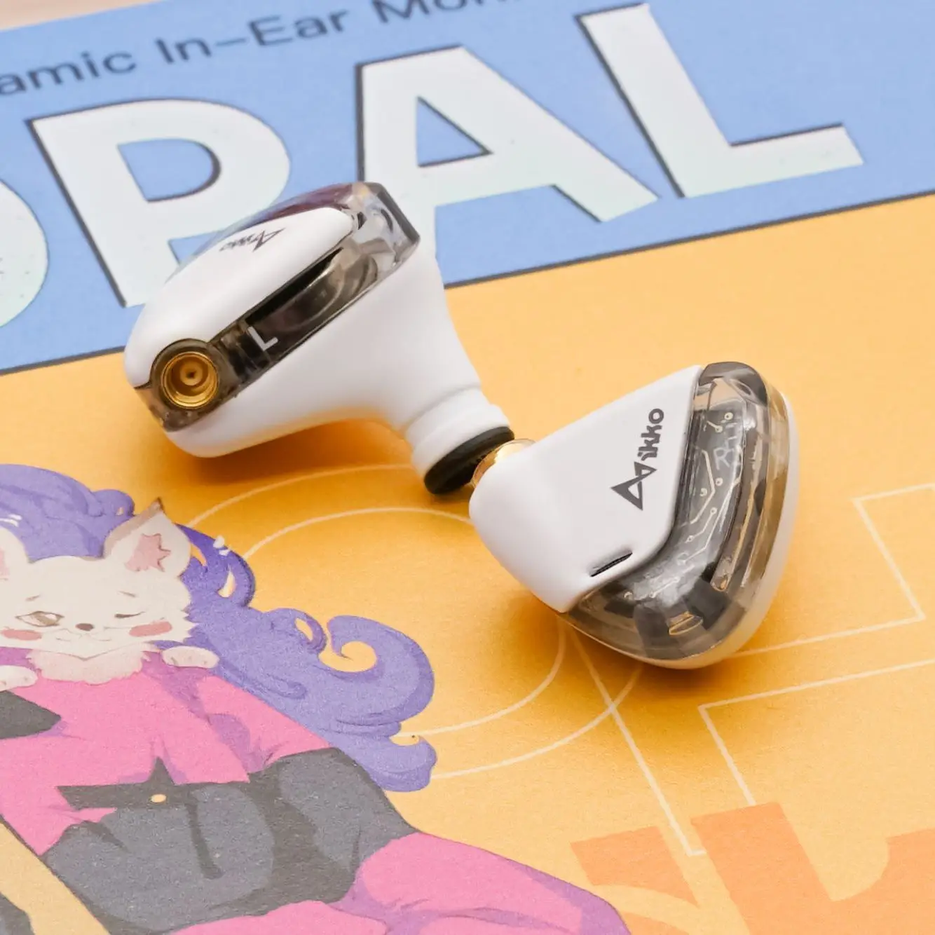 IKKO Opal OH2 Earphone berkabel, Headset musik headphone Monitor In-ear HIFI SVAS berlapis emas FPC Driver dinamis 8mm