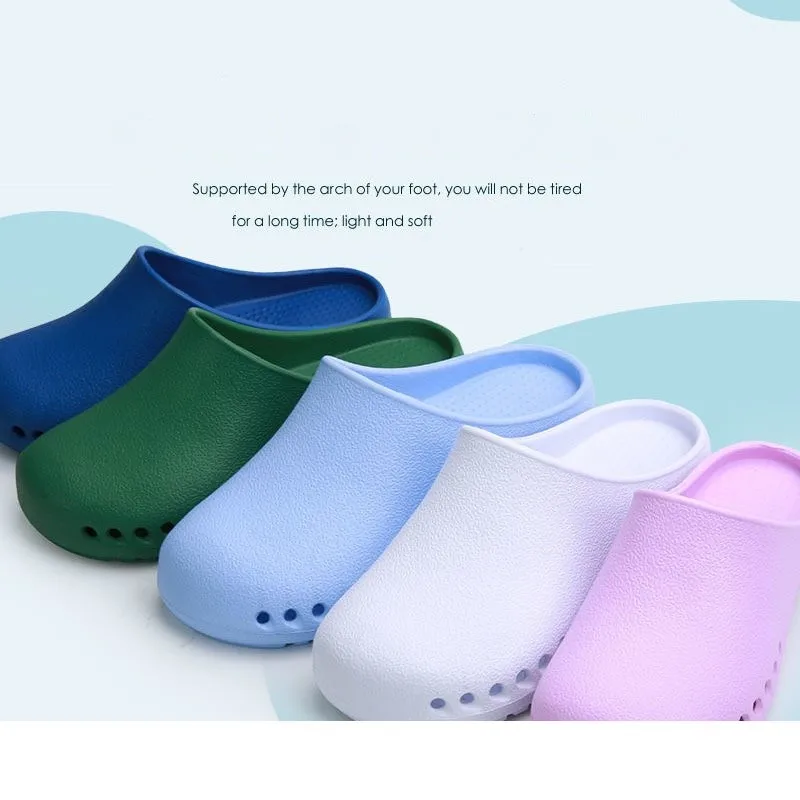 

Woman Summer Nurse Clogs Surgical Doctor Shoes Non-slip Operating Room Slipper Blue Lab Slipper Medical shoes for men Breathable