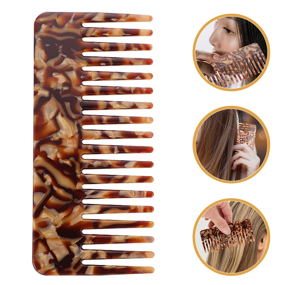 

2 Pcs Anti-static Comb Hair Picks for Women Conditioner USB Curly Wet Acetate Sheet Tooth Combs Women's