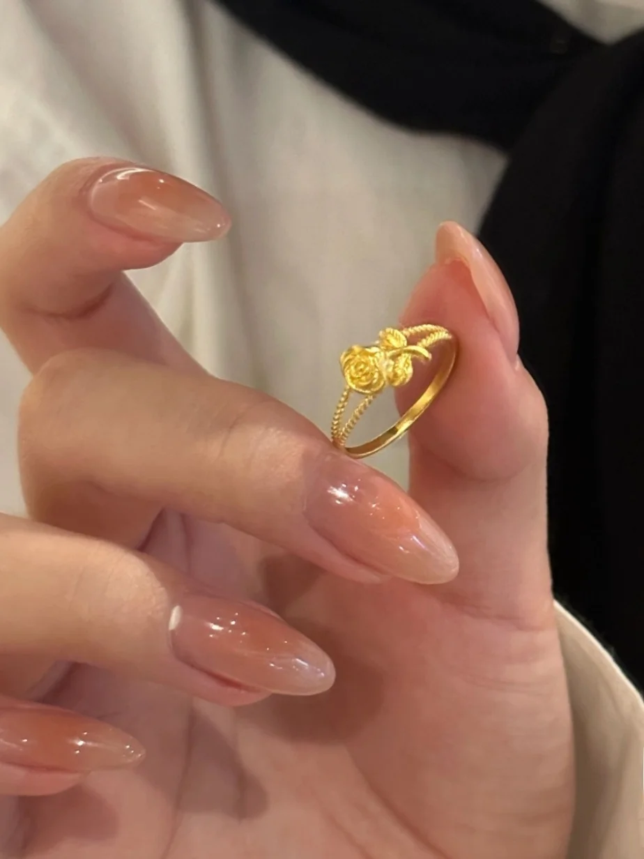 

Кольцо Prince's Rose Ring в новом китайском стиле, ретро-модное кольцо, универсальное, роскошное, элегантное, для указательного пальца, для мужчин и женщин