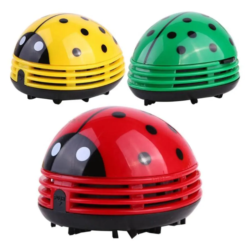 

Mini Cute Ladybug Desktop Vacuum Cleaner Dust Collector for Home Office Table Cleaning Brush Keyboard Cleaner Dropshipping Hot