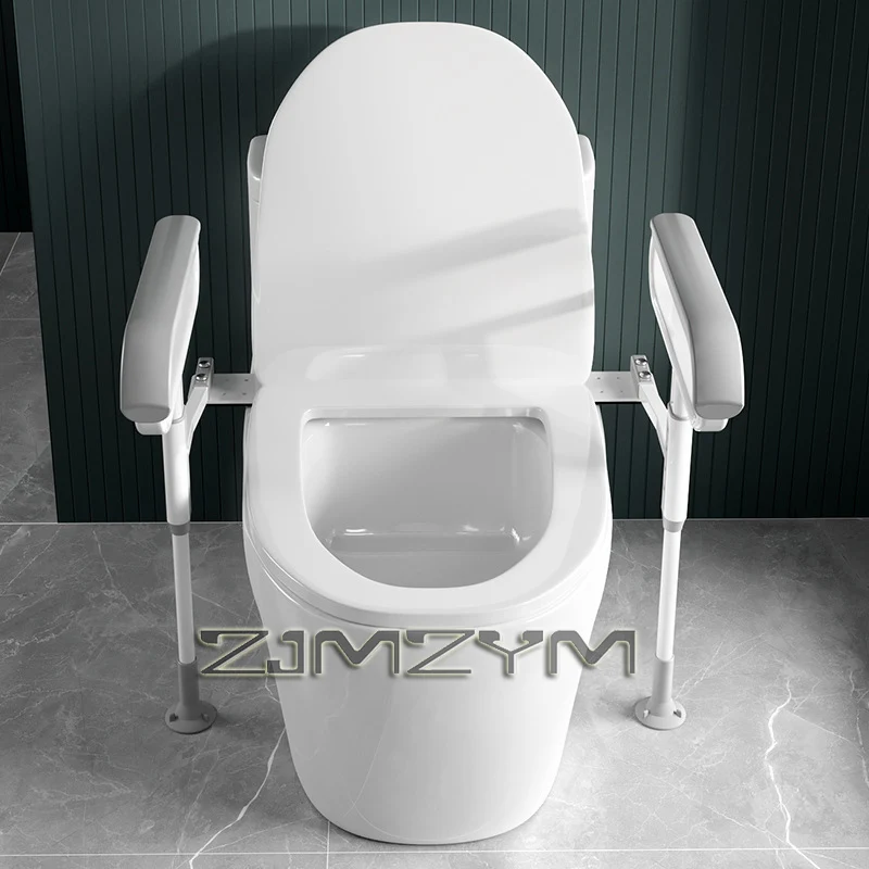 مسند ذراع المرحاض المنزلي إطار دعم سلامة المسنين الحمام المعاقين مسند الذراع درابزين حامل مقعد المرحاض الحمام