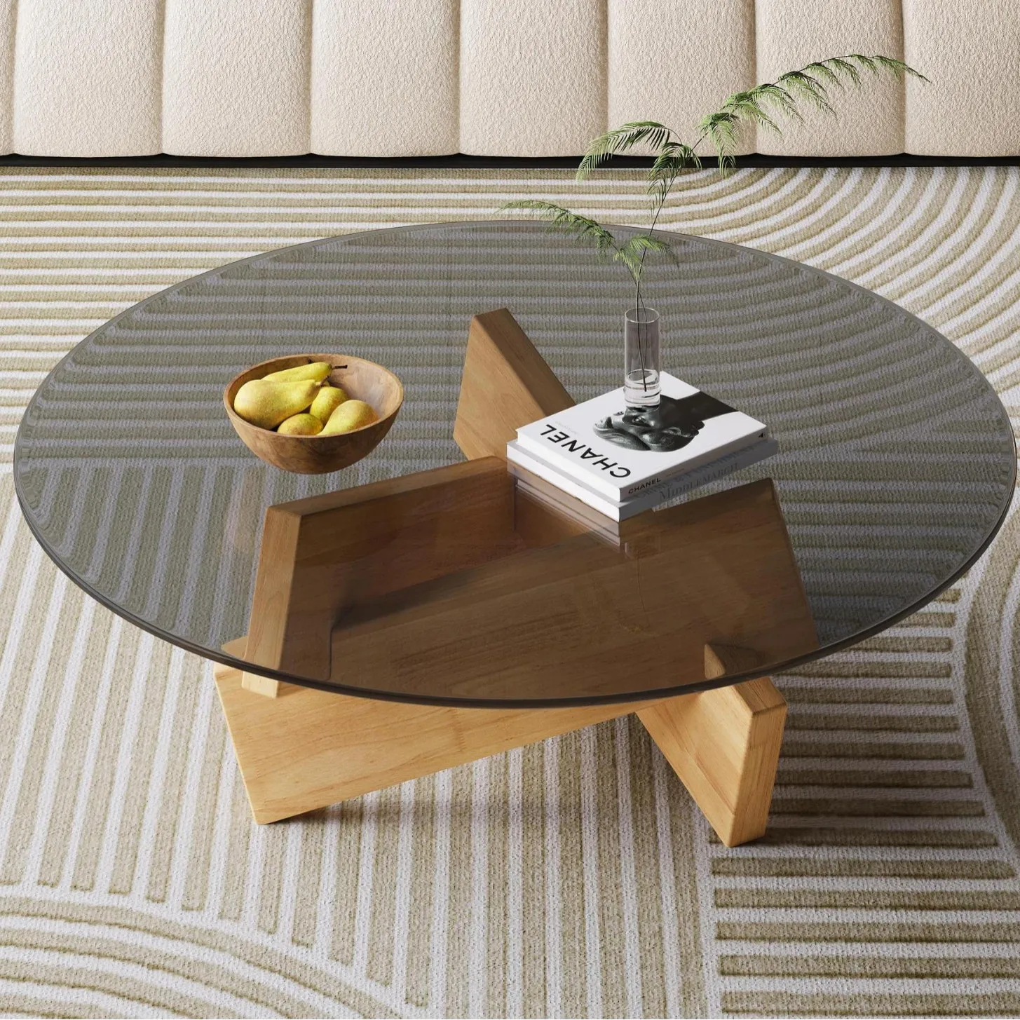 Glass coffee table, home small apartment, Nordic coffee table, living room stylish small tea table