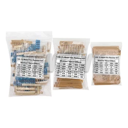 300pcs/Lot 1W 1/2W 1/4W 1% Metal Film Resistor Assorted Kit 30ValuesX10pcs=300pcs 10 Ohm - 1M Resistance Set