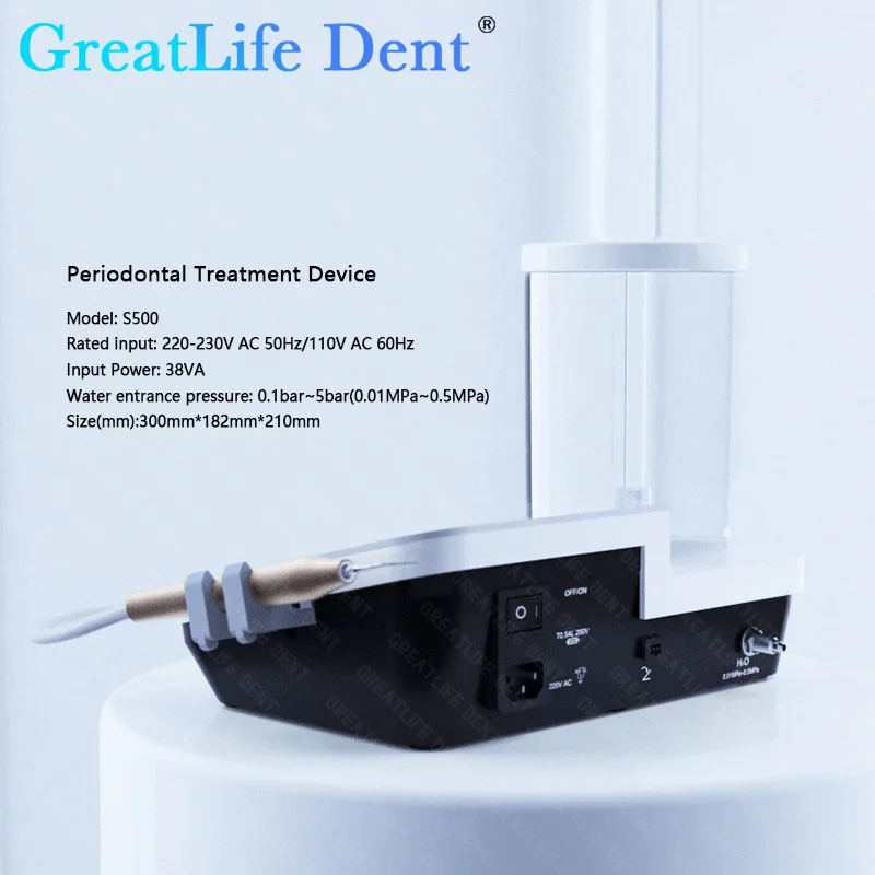 GreatLife Dent Dental S500 ultradźwiękowy skaler piezoelektryczny przyrząd do leczenia periodontycznego urządzenie oczyszczające usuwanie System zaopatrzenia wodą