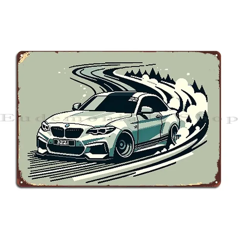 F87 Touge Drift Metal Plaque Poster Wall Mural Kitchen Wall Plaque Character Plaques Tin Sign Poster
