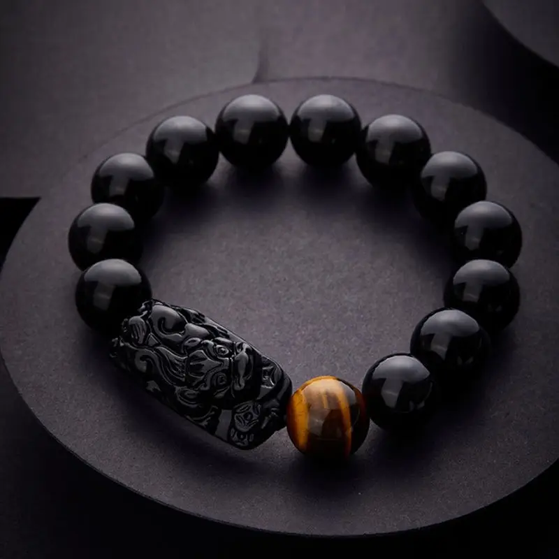 

UMQ Domineering Lucky Fortune Lucky Pi Xiu Bracelet Obsidian Good-looking Chinese Bracelet Birthday Gift