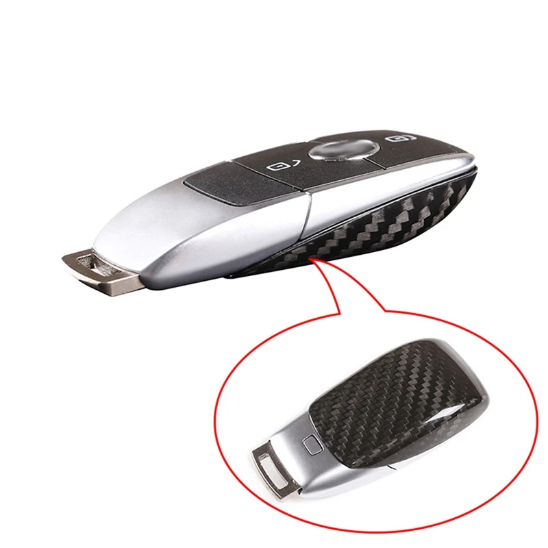 For Mercedes Benz A C E G S GLE Class W177 W205 W213 W463 W222 W167 Carbon Fiber Key Shell Key Sleeve Cover