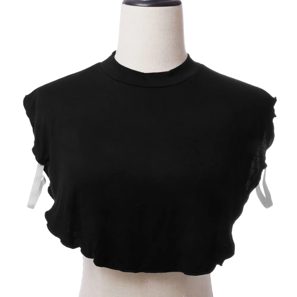 جديد القطن وهمية طوق بلون الياقة المدورة نصف الياقات العالية أكمام انفصال الياقة المدورة الملابس التبعي