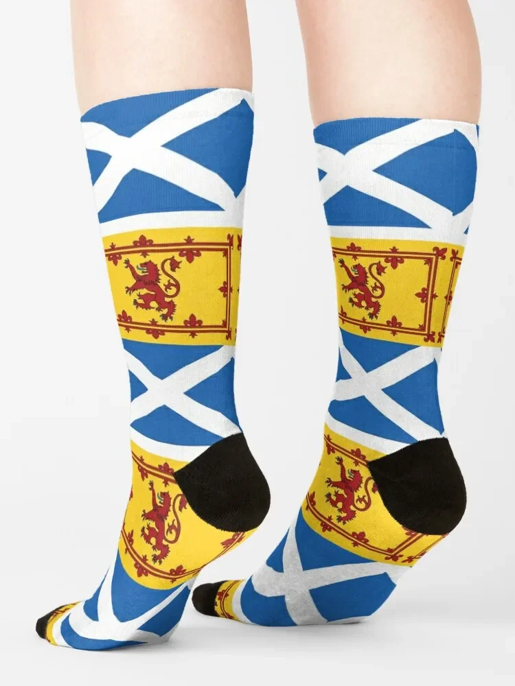 Scottish Royal Banner Flag Socks para homens e mulheres, presentes de inverno quente