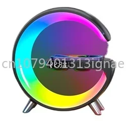 

Wireless Charger Intelligent Atmosphere Lamp With Speaker Alarm Clock Desk RGB Night light Lamp