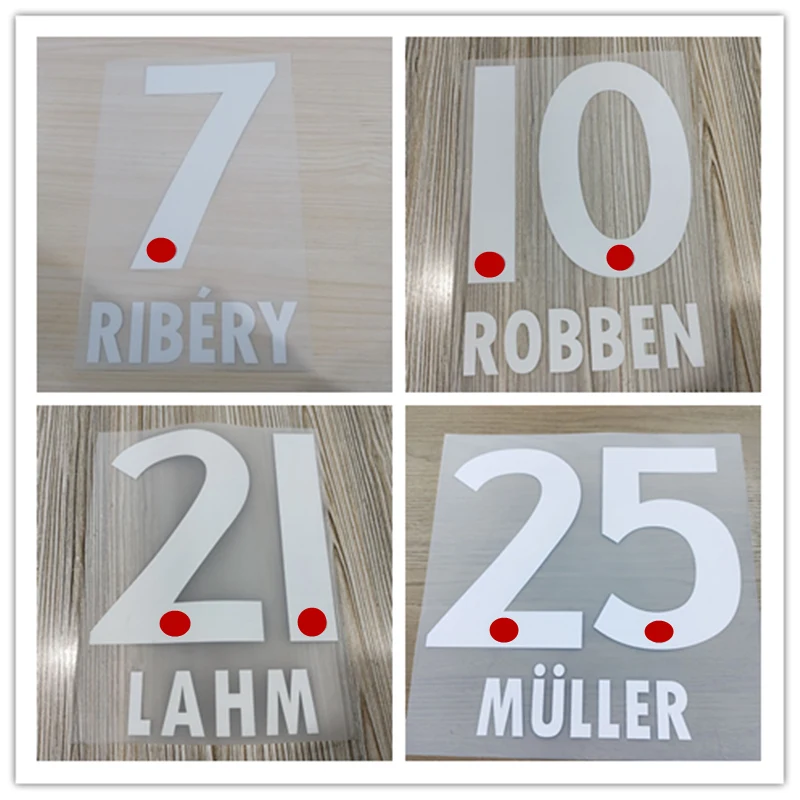 Super A Retro 2013 2014 2015 ROBBEN LAHM number font print, Hot stamping patches