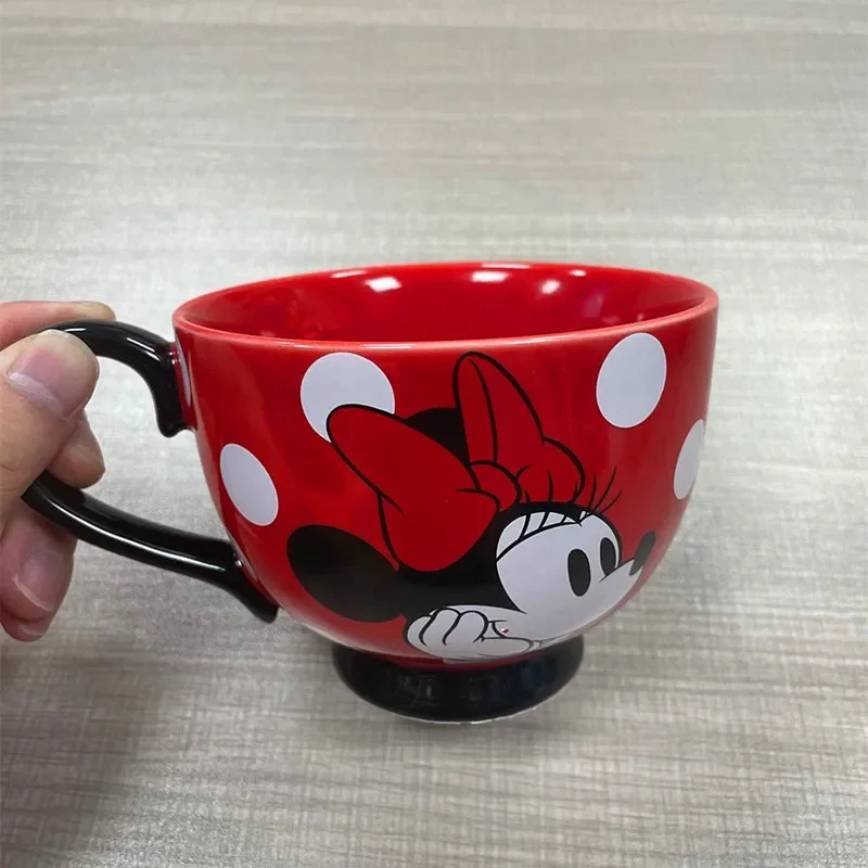 450ML Disney Mickey Mouse Mug Anime Milk Cereal Water Cup Ceramic Cup Cartoon Cute Children\'s Large Capacity Coffee Tea Mug