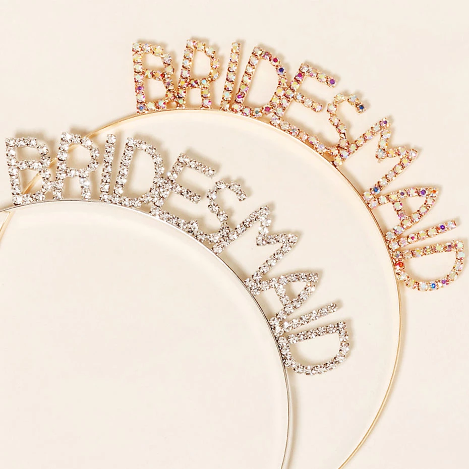 Rhinestone Headband Happy Birthday Crown for Girl Hair Hoop Bride Hairband Wedding Party Hair Accessories Bridesmaid Women Tiara