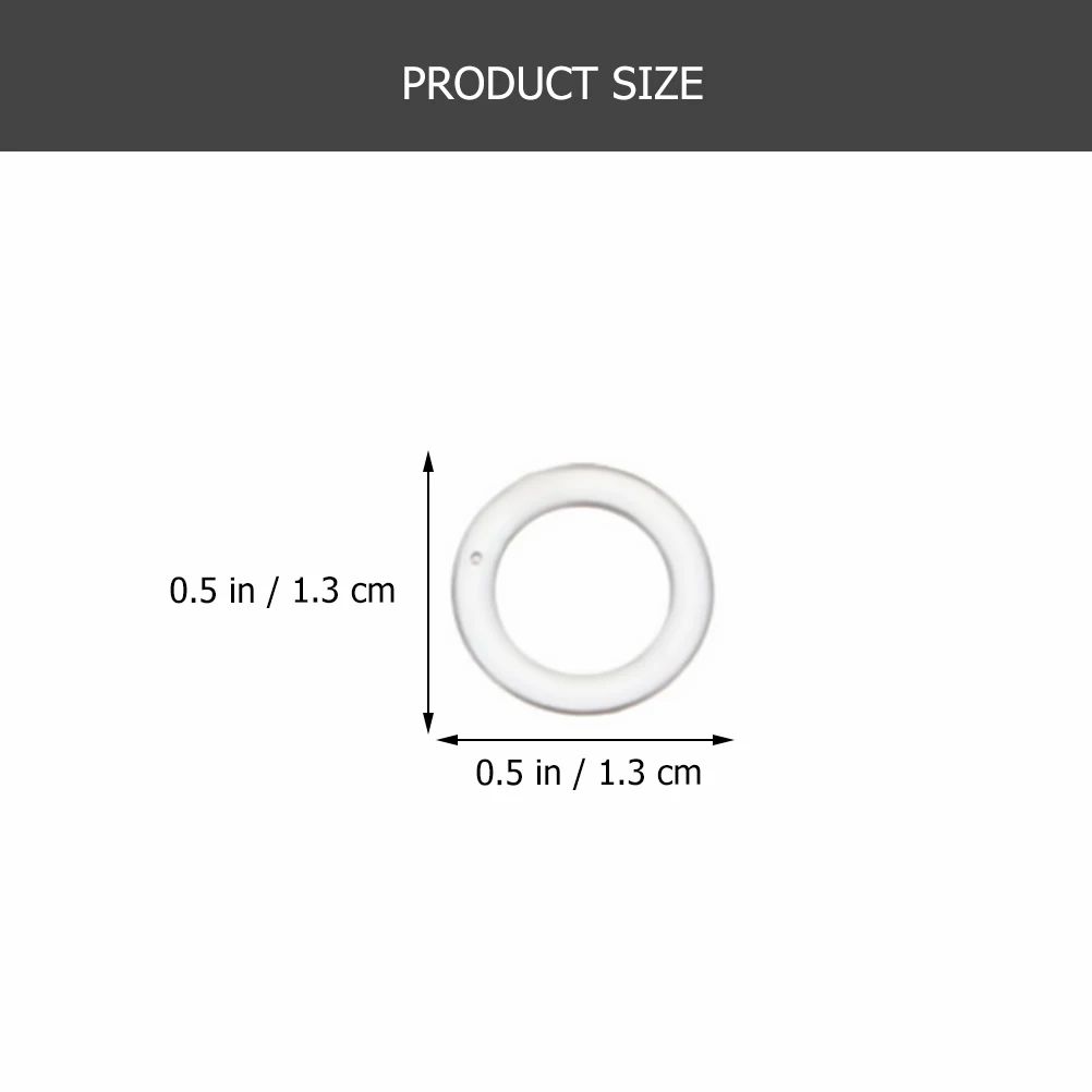 100 قطعة من إكسسوارات الستائر حلقات رومانية شفافة لستائر الستائر والمشابك البلاستيكية #3