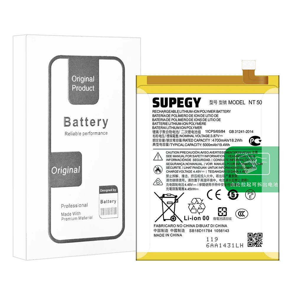100% New High Quality NT50 Battery For MOTOROLA MOTO EDGE 20 Fusion/EDGE 20 Lite/XT2139-1 Replacement Battery Bateria+Free Tools