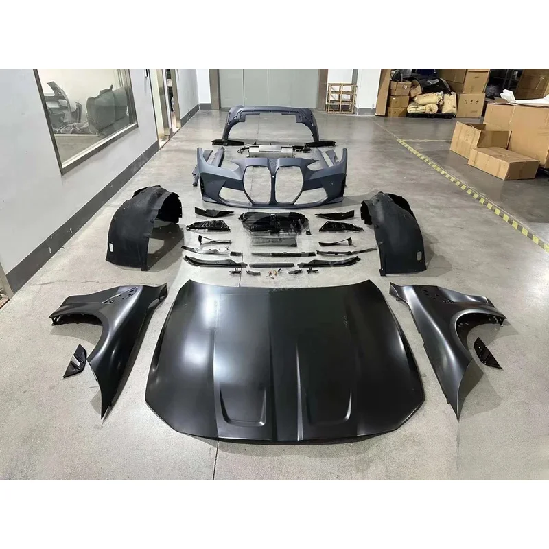 

Compatible with 2020–2024 4 Series (G23/G22) — G82 M4-Style 1:1 Widebody Conversion Kit — Includes Front & Rear Bumpers, Fenders