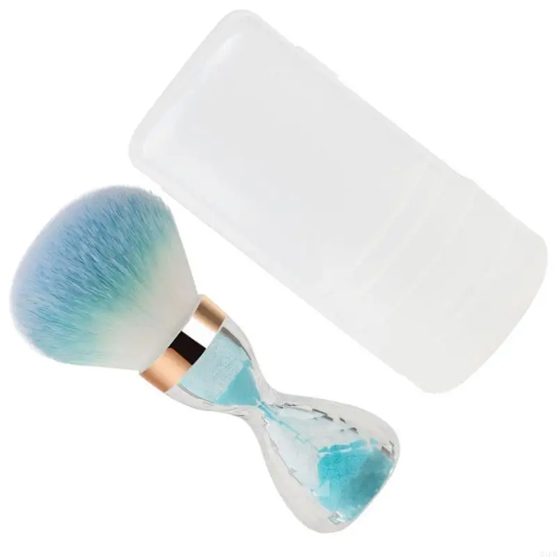 Pincel pó unhas Q1fb para pregos acrílico, unhas unhas poeira pó removedor escova unha maquiagem