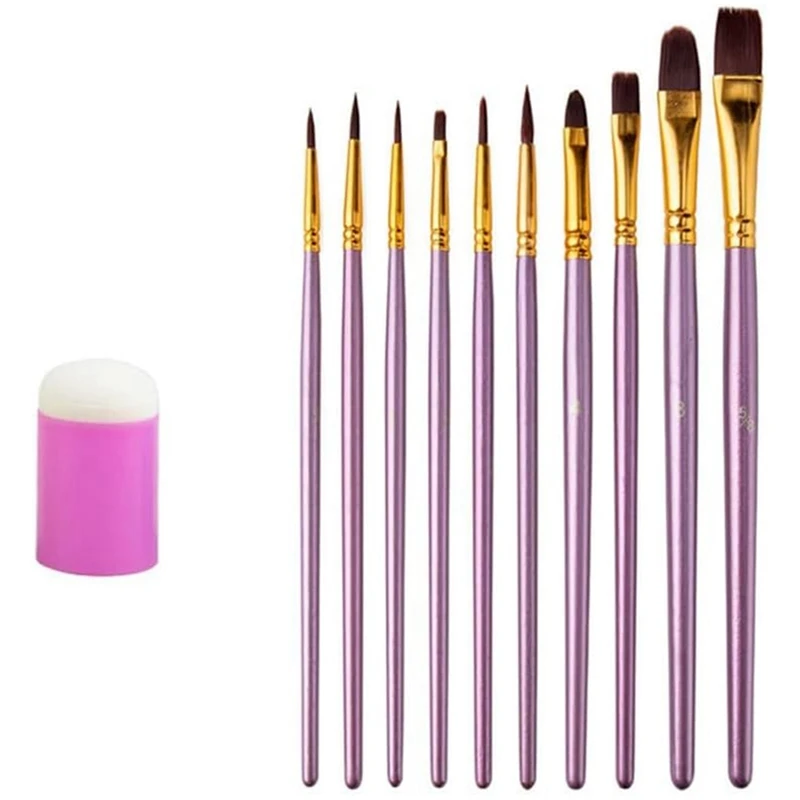 Oil Painting Tool 15-Piece Set Special-Shaped Scraper Palette Sponge Seal Wooden Tip Flat Round Water Chalk