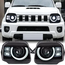 Car Accessories For Suzuki Jimny LED Headlights 2007-2015 Modified Front Led DRL Turn Signal Lights Head Lamp Assembly