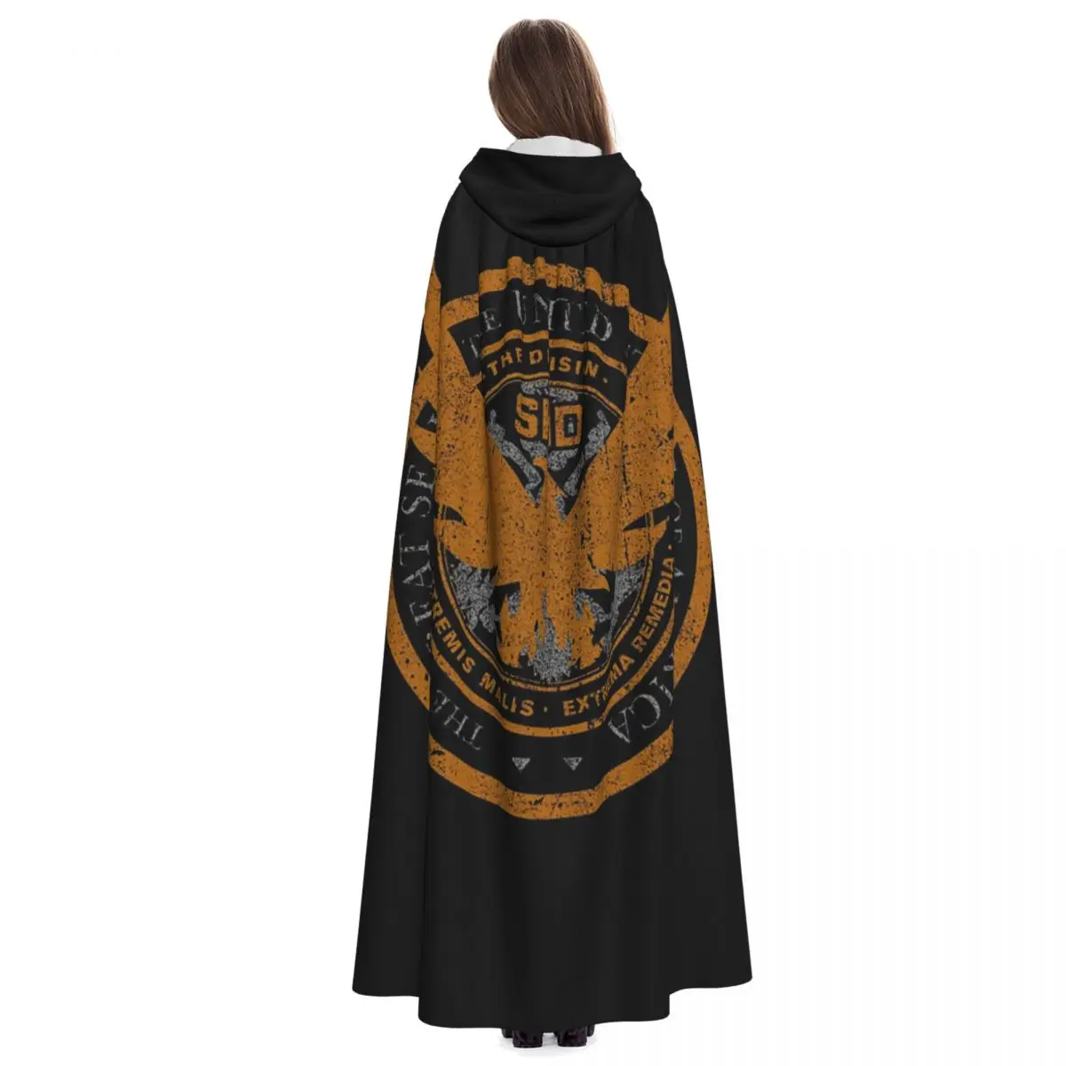 Game Tom Clancys The Division SHD Seal  Long Hooded Cloak Witch Medieval Costume Cosplay Cape HalloweenVampire Adult Unisex view 6