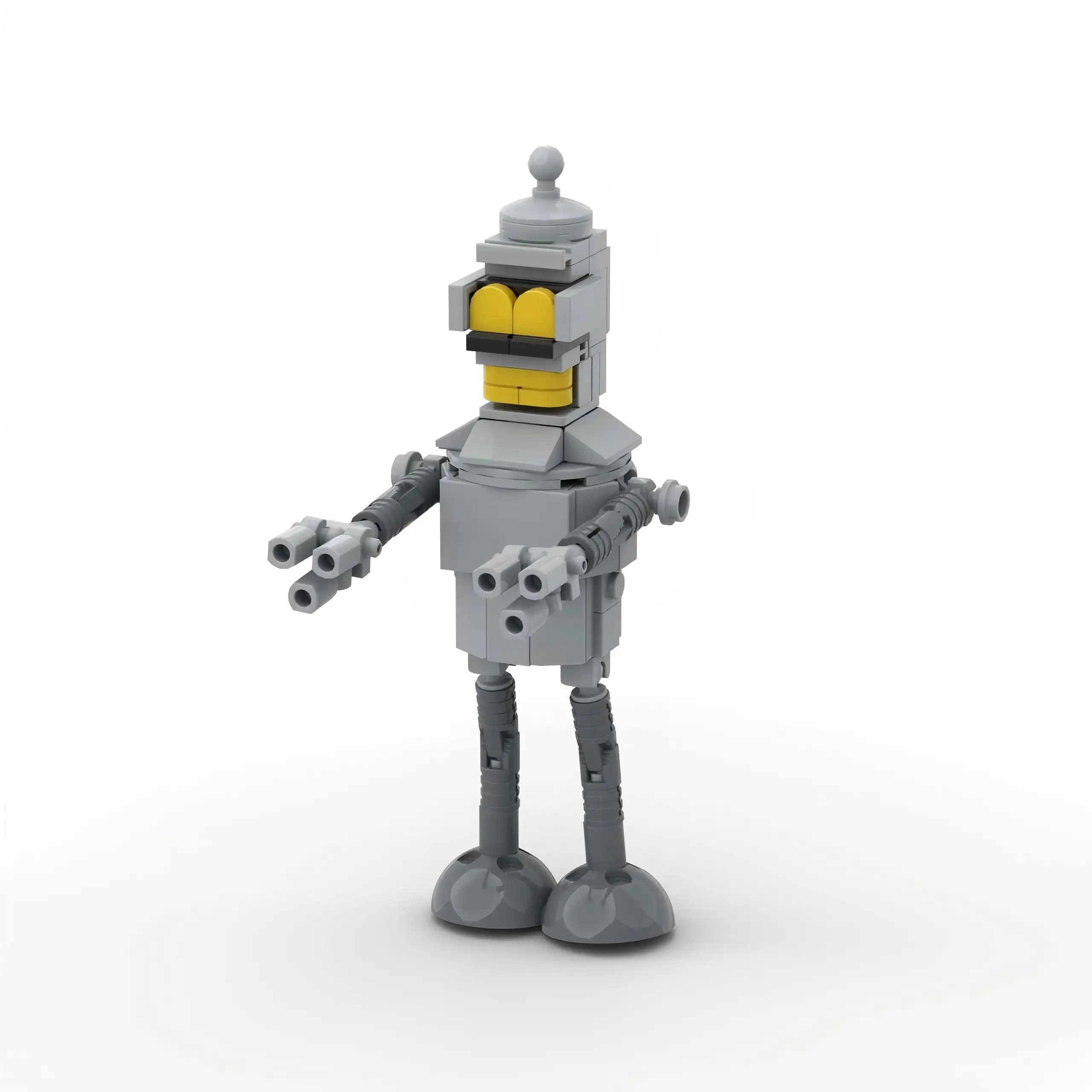 MOC анимация Futurama Bender модель робота строительные блоки анимационная фигурка фигурка робота декоративные украшения игрушка в подарок