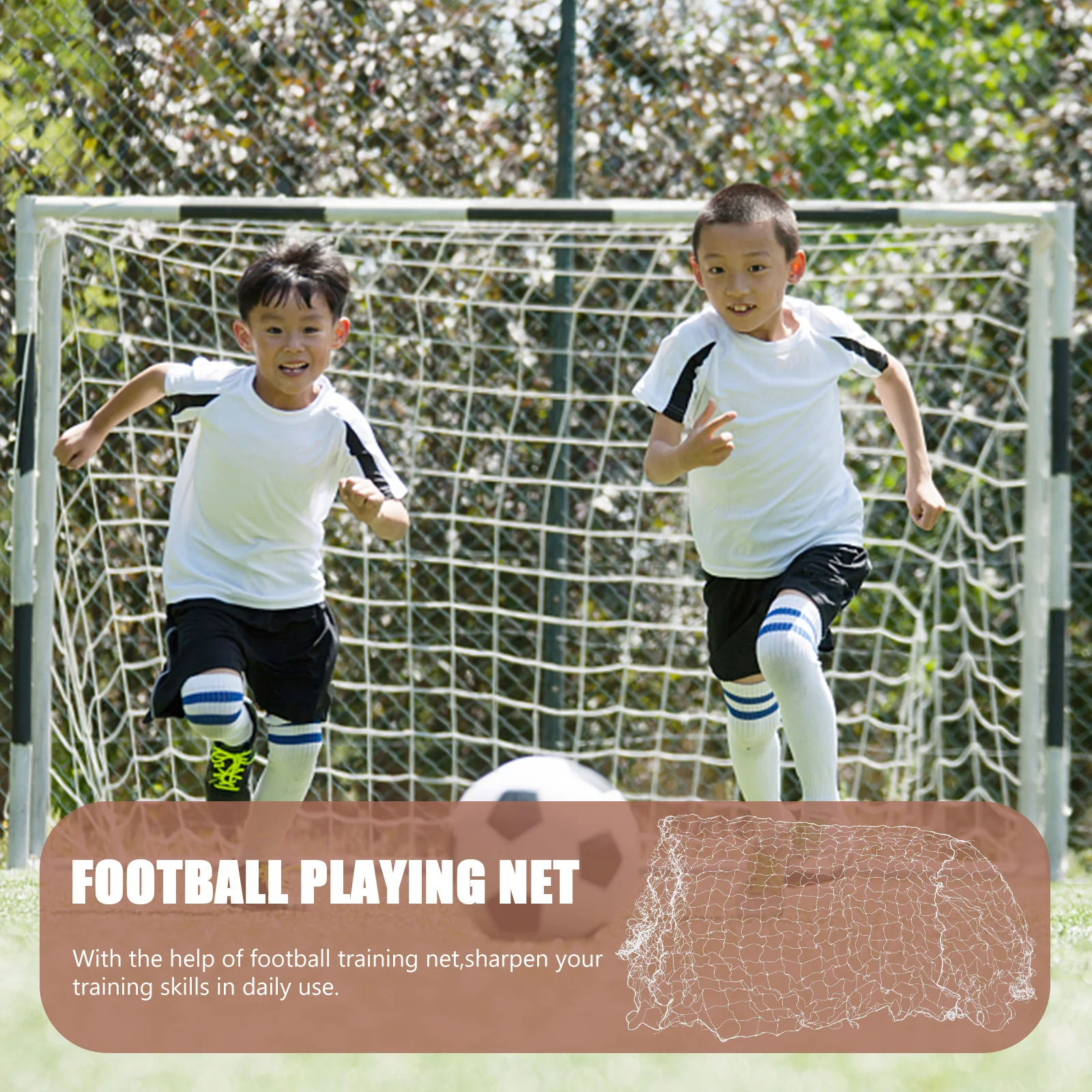 1 par de rede de prática de treinamento de gol de futebol para quintal indoor ao ar livre equipamentos de jogo de futebol presentes para jogadores de futebol