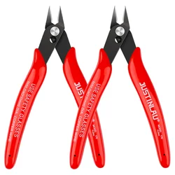 170 Wire Cutter Cutting Pliers Practical Wire and Cable Cutting Flat-nose Pliers DIY Trimmer Bevel Cutter Red Hand Tools