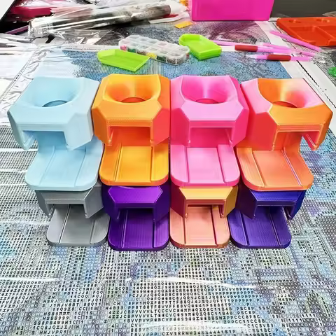 Embroidery Art Tool 5D Diamond Painting Drills Funnel DIY Craft Cross Stitch Accessories Storage Container Box Beading Plates