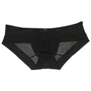 

Мужские сексуальные прозрачные трусы-брифы из сетки с хлопковой ластовицей, дышащие, с вырезами, с U-образным вырезом, танга для геев