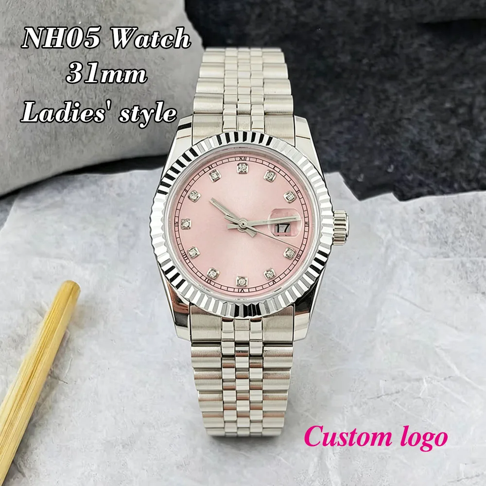 NH05 Watch 31mm Stainless Steel Watch ladies' Watch Customized Logo Watch NH05 Movement Watch