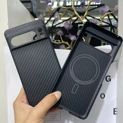 Kevlar Aramid Fiber phone case For Google pixel 8 8 Pro  real carbon fiber ultra-thin drop-proof business style Magnetic case