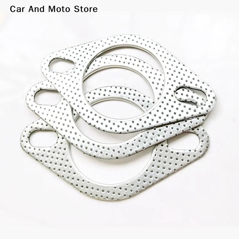 【CMO】1Pc High Temp Reinforced Exhaust Flange Gasket Universal Fit For Car Muffler Pipe Sealing Pad Durable