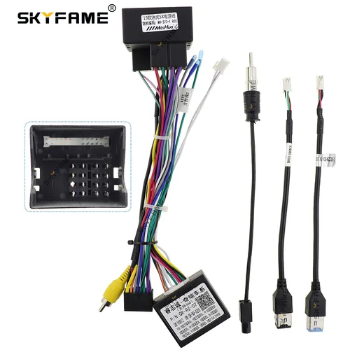Imagen 2 del producto SKYFAME-Adaptador de arnés de cableado de 16 pines para coche, decodificador de caja Canbus para Chery Tiggo 5X Arrizo 5 GX EX16P QR-RZ-07