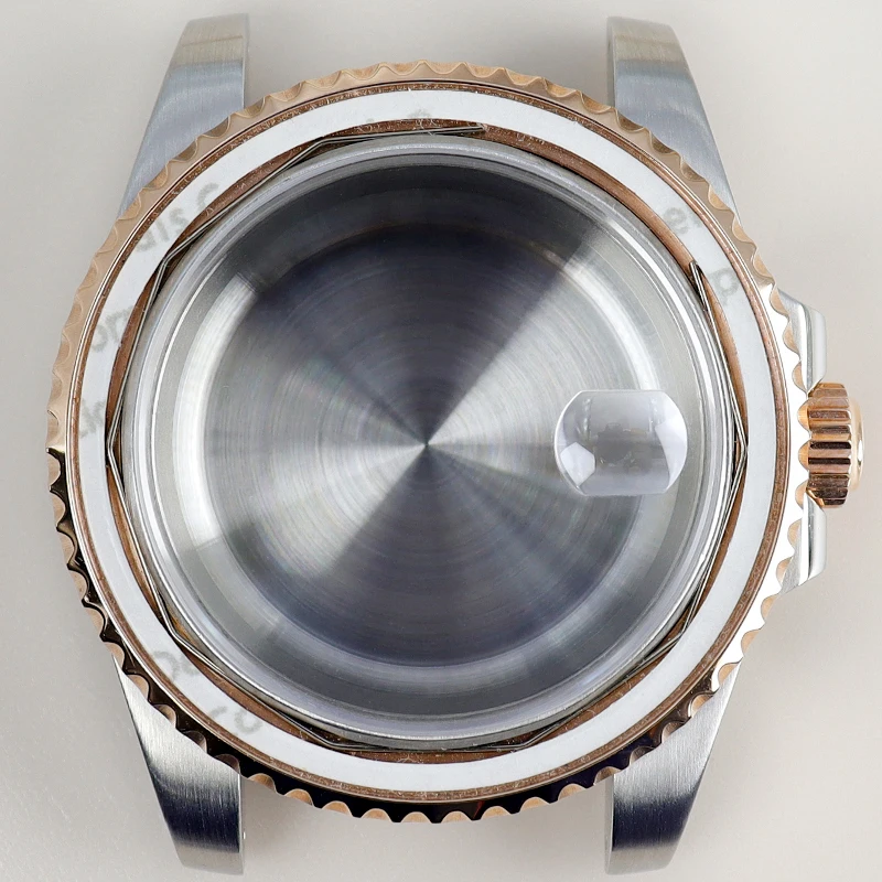 

20ATM Case 40mm Silver Rose Gold Watch Case Parts Sapphire For Seiko NH35 NH36 NH34 8215 Eta2824 Movement 28.5mmDial Sea Dweller