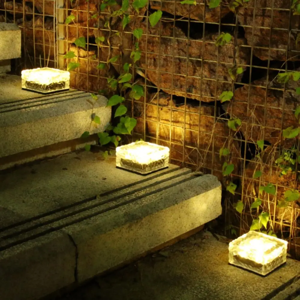 

Widely Used Waterproof Solar Brick Lamp Wireless Semi-transparent LED Pathway Light Creative Decorative Solar Lawn Lamp Garden