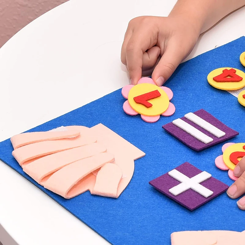 Felt Finger Math Numbers Montessori Educational Counting Learning Toys Birthday Party Favors Gifts For Kids Boys Girls