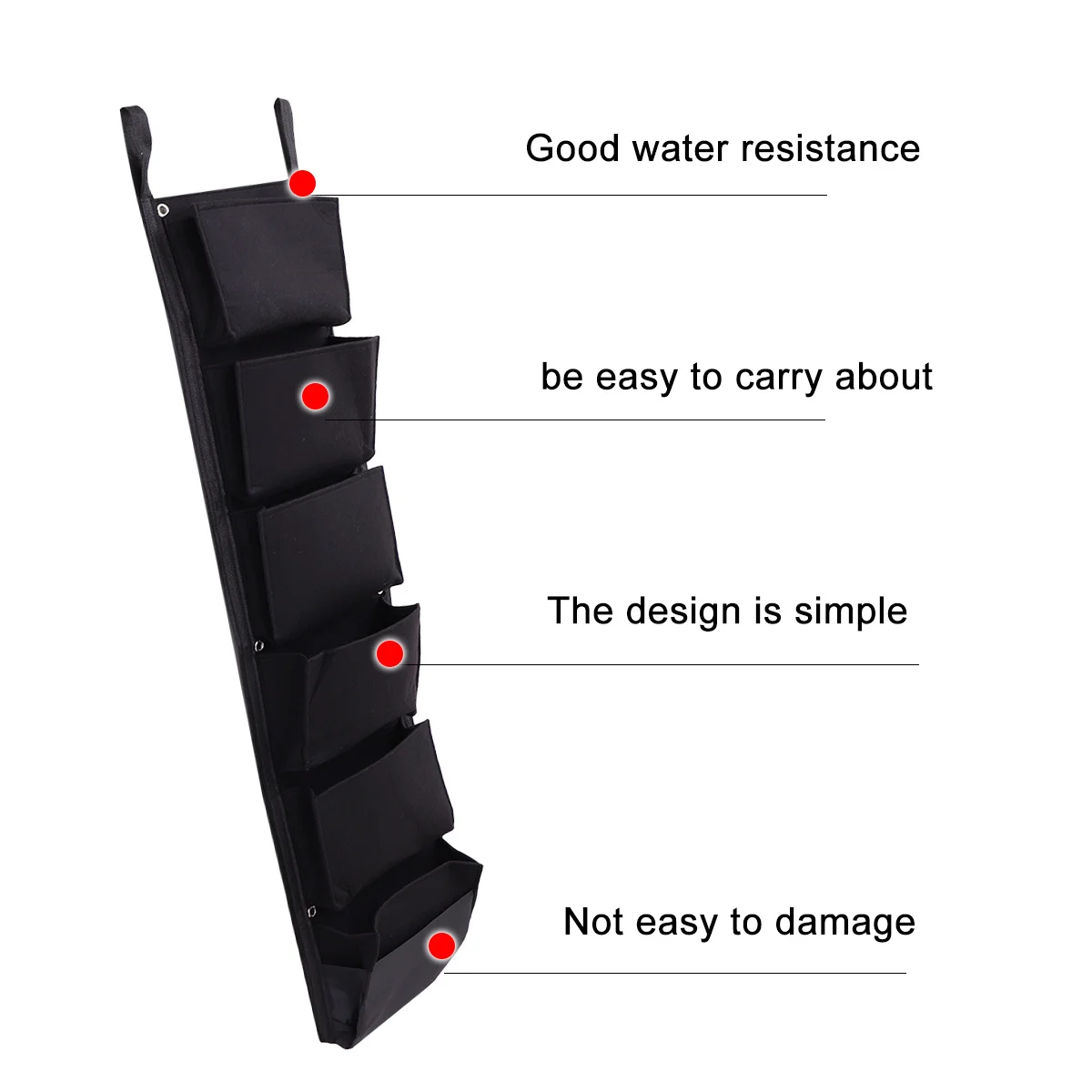 

Wall Hanging Planting Bag Large Multi-Pocket Felt Planter Hanging Railing Garden Vertical Growing Bag for Strawberries