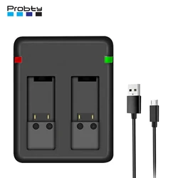 Probty Dual Battery Charger for GoPro HERO8 Black GoPro HERO7 Black GoPro HERO6 Black GoPro HERO5, HERO5 Black GoPro Hero 2018