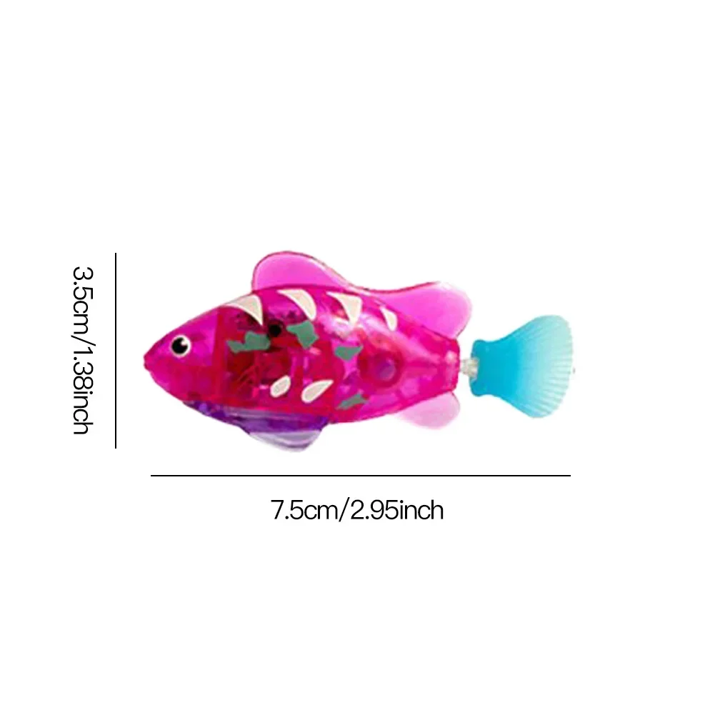 Electronic Fish Baby Summer Bath Toys Pet Cat Toy Swimming Robot Fish with LED Light Kids Water Swim Pool Bathtub Toy Funny Gift