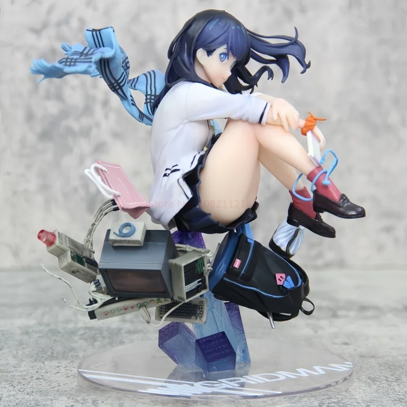 Gridman Anime Figur 18 cm Takarada Rikka PVC Gk Statue Sammeln Modell Puppe für Raum Dekoration Und Schreibtisch Geschenk Spielzeug